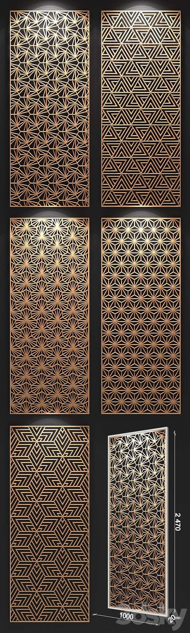 Decorative panel 3DS Max Model - thumbnail 2