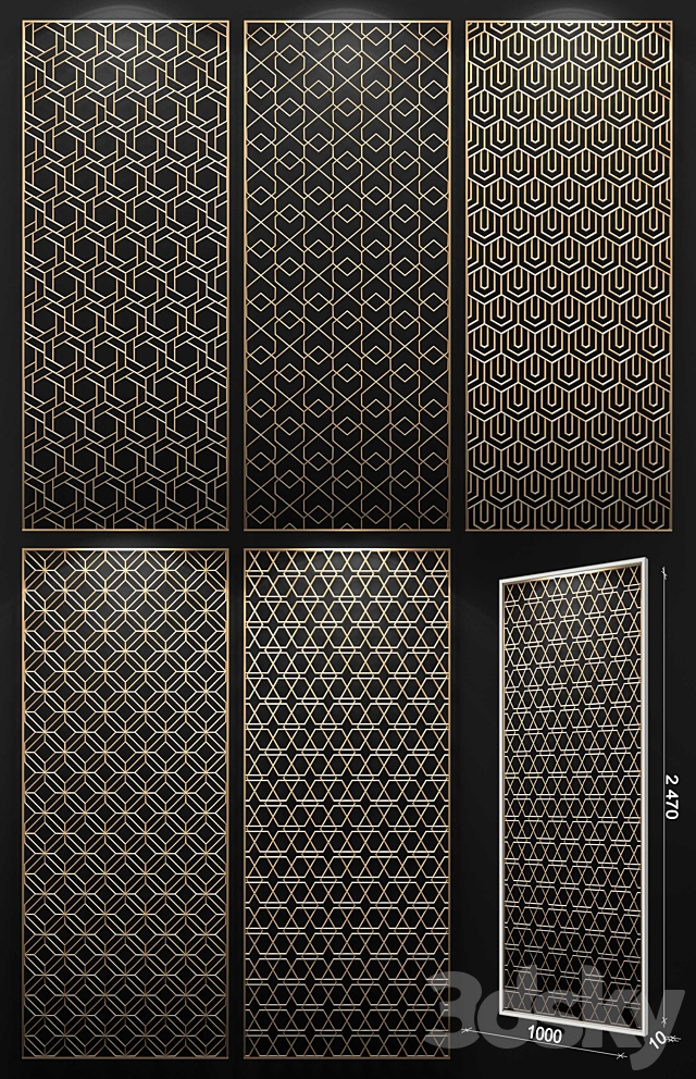 Decorative panel 3DS Max Model - thumbnail 2