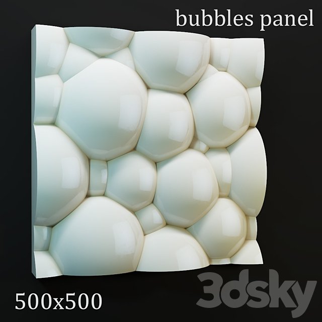 Decorative panel Bubbles 3ds Max - thumbnail 1