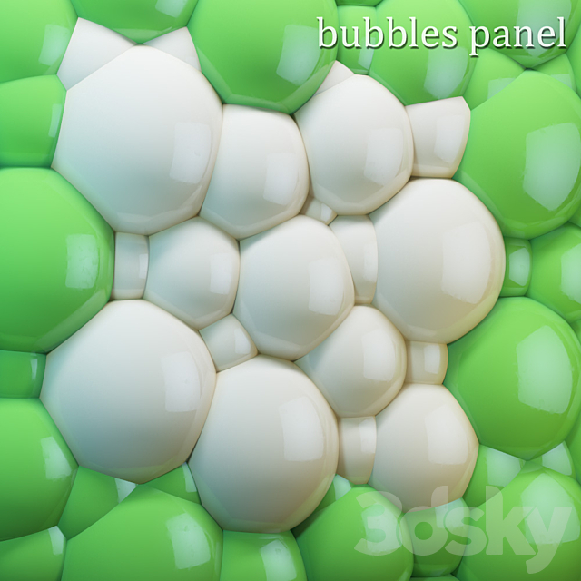 Decorative panel Bubbles 3ds Max - thumbnail 3