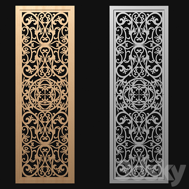 decorative panel-partition 3ds Max - thumbnail 1