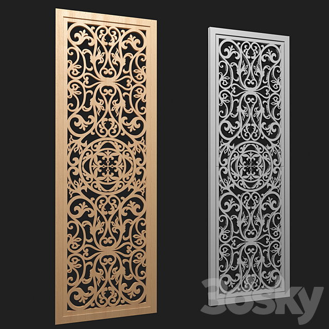 decorative panel-partition 3ds Max - thumbnail 2