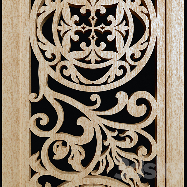 decorative panel-partition №3 3DS Max Model - thumbnail 3