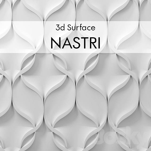 Decorative panels 3D Surface NASTRI 3ds Max - thumbnail 1