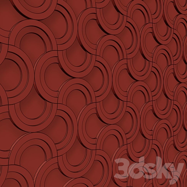 Decorative wall marble panels 3ds Max - thumbnail 2