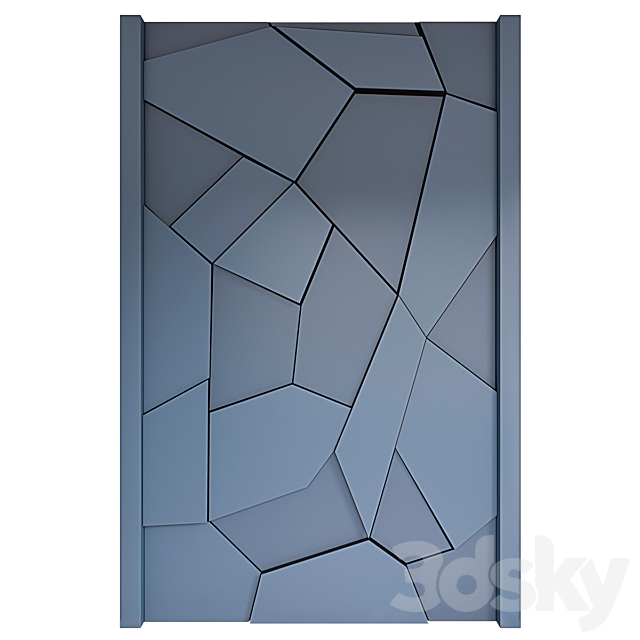 Decorative wall panel with lighting 03 3DS Max Model - thumbnail 2