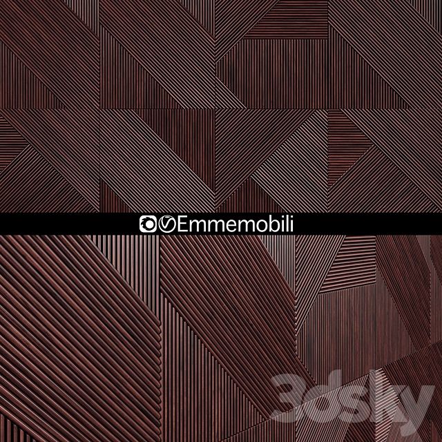 Emmemobili STRIPES BOISERIE panels 3ds Max - thumbnail 1