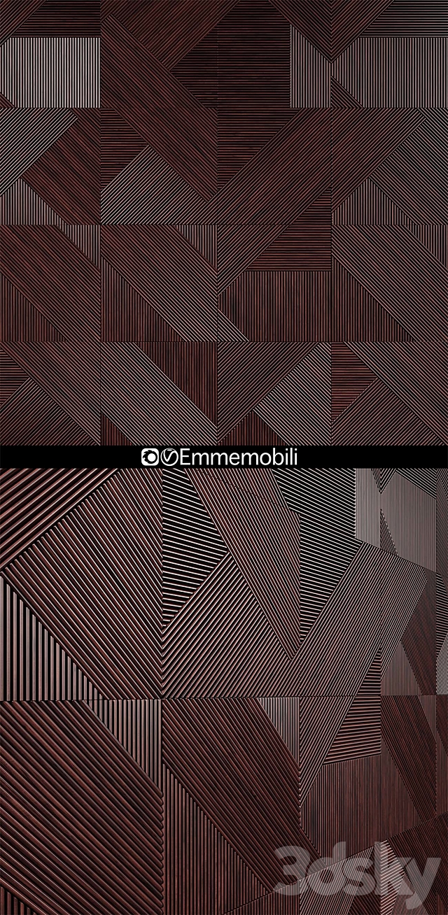 Emmemobili STRIPES BOISERIE panels 3ds Max - thumbnail 2