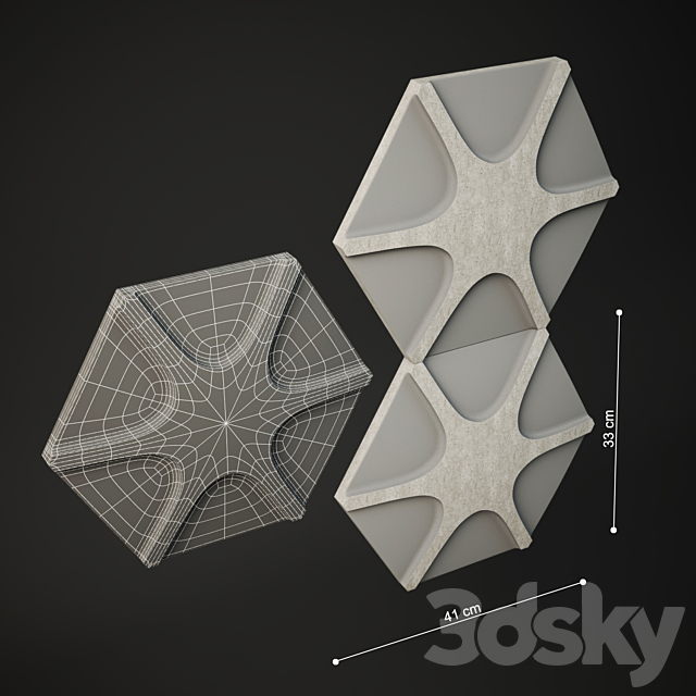 GEODE SPOKE PATTERN 3DS Max Model - thumbnail 2