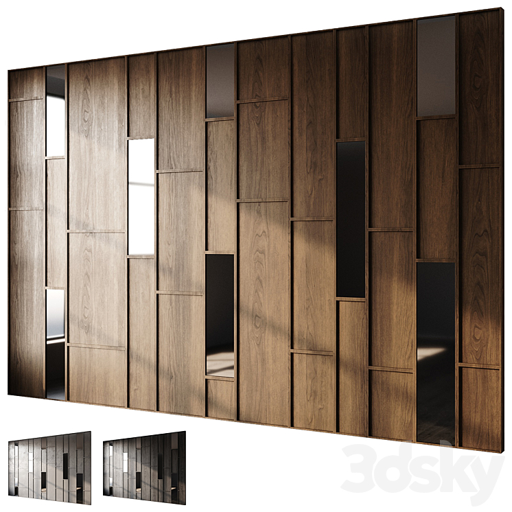 Headboard 3d Wall Panel 16 3DS Max Model - thumbnail 1