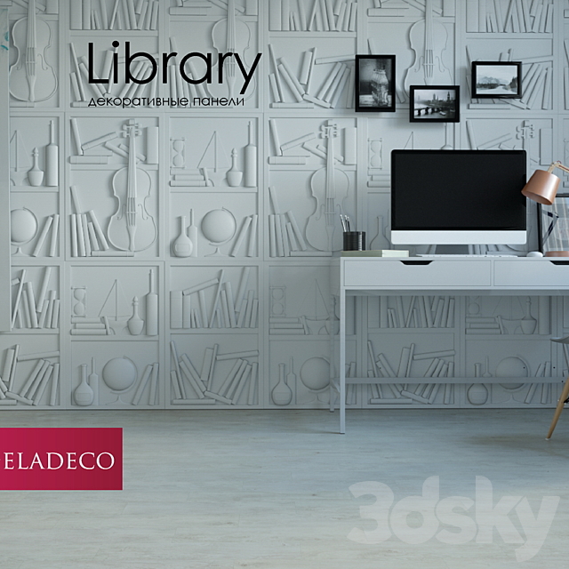 Library vol.1 decorative panel 3DS Max Model - thumbnail 2