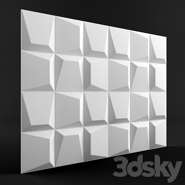 Mosaic 3D panel (bamboo) 3DSMax File - thumbnail 1