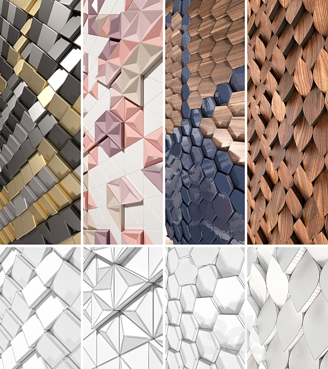 Mosaic Giles Miller set 2 3ds Max - thumbnail 2