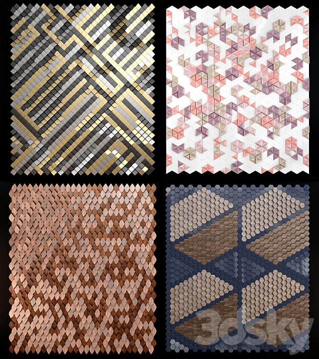 Mosaic Giles Miller set 2 3ds Max - thumbnail 3