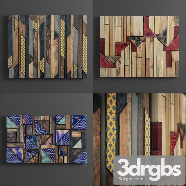 Panel Wood Art 02 3dsmax Download - thumbnail 1