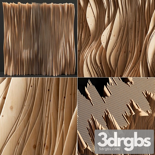 Parametric Plywood Panel Decor Parametricheskii Dekor Iz Fanery 3dsmax Download - thumbnail 1