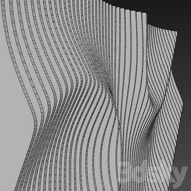 Parametric wall 005 3DS Max Model - thumbnail 3