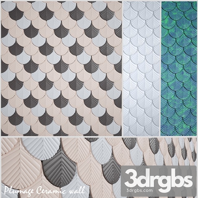 Plumage ceramic wall 3dsmax Download - thumbnail 1