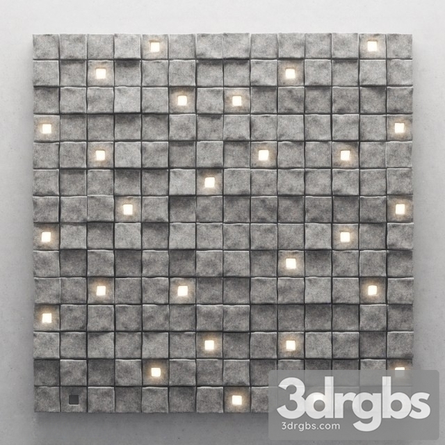 Stone Cube Panel Two 3dsmax Download - thumbnail 1