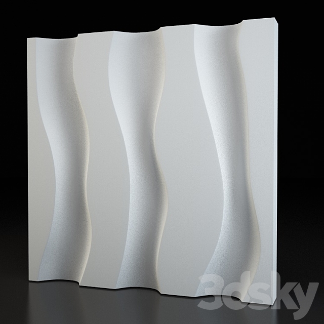 Tale-3d plaster panel 3ds Max - thumbnail 1