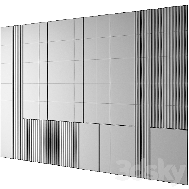 wall 3d panel 35 3DS Max Model - thumbnail 2