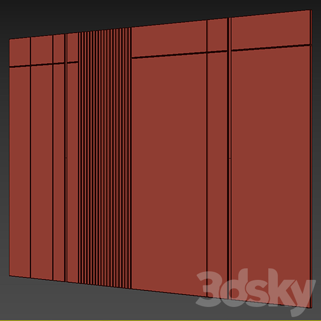 wall 3d panel 62 3ds Max - thumbnail 3