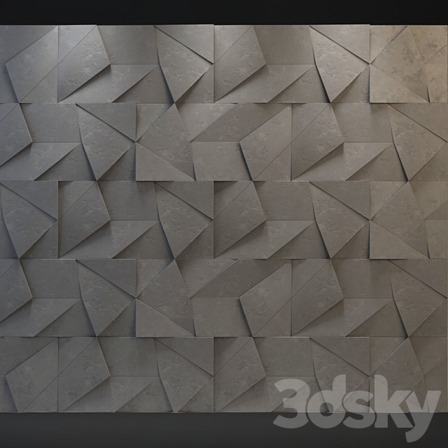 Wall abstract 3D panel 3DS Max Model - thumbnail 2