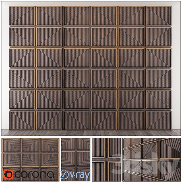 Wall Panel – 03 (Tbg) 3ds Max - thumbnail 1