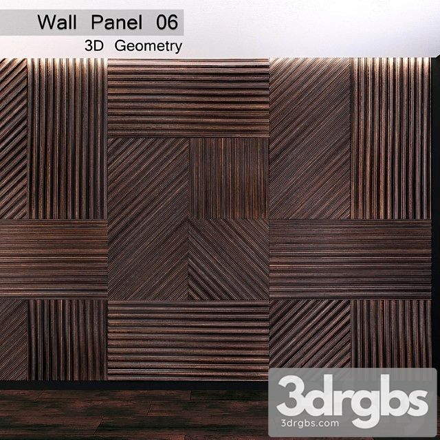 Wall panel 06. 3d geometry 3dsmax Download - thumbnail 1