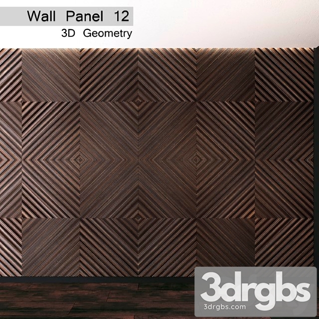 Wall panel 12. 3d geometry 3dsmax Download - thumbnail 1