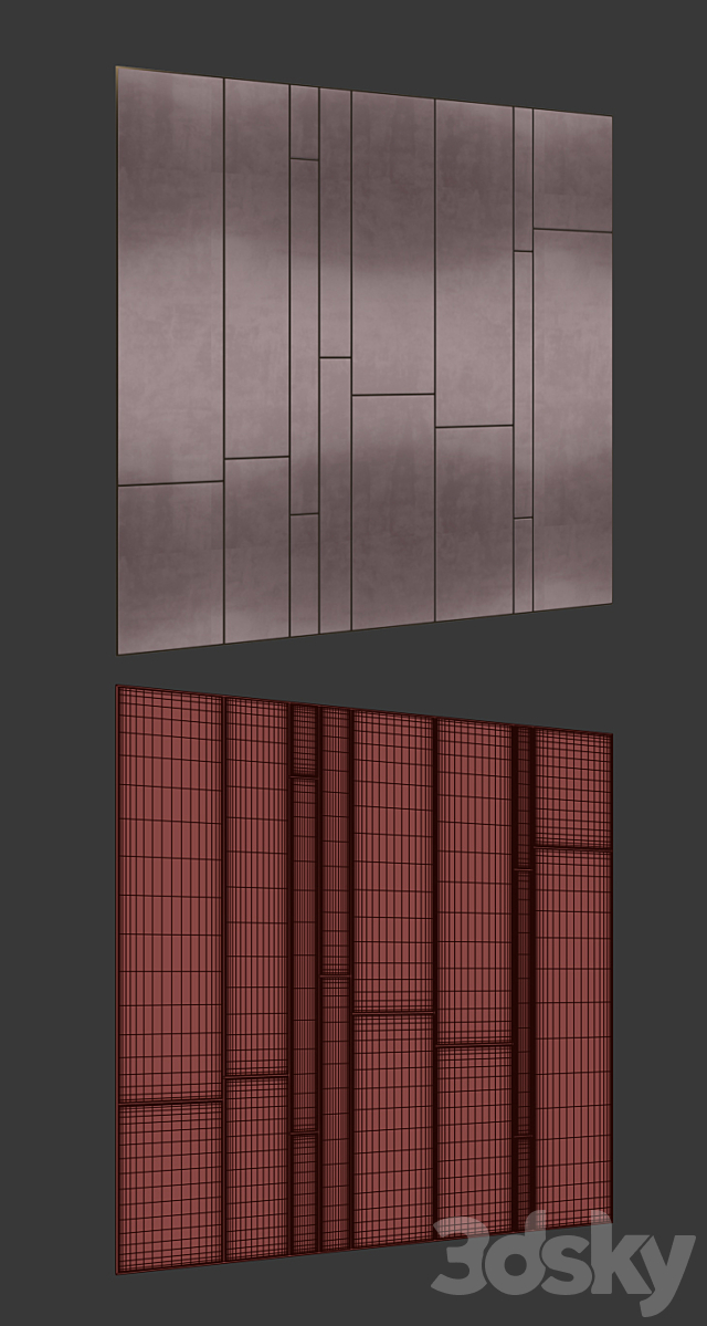 Wall Panel 2 3ds Max - thumbnail 2