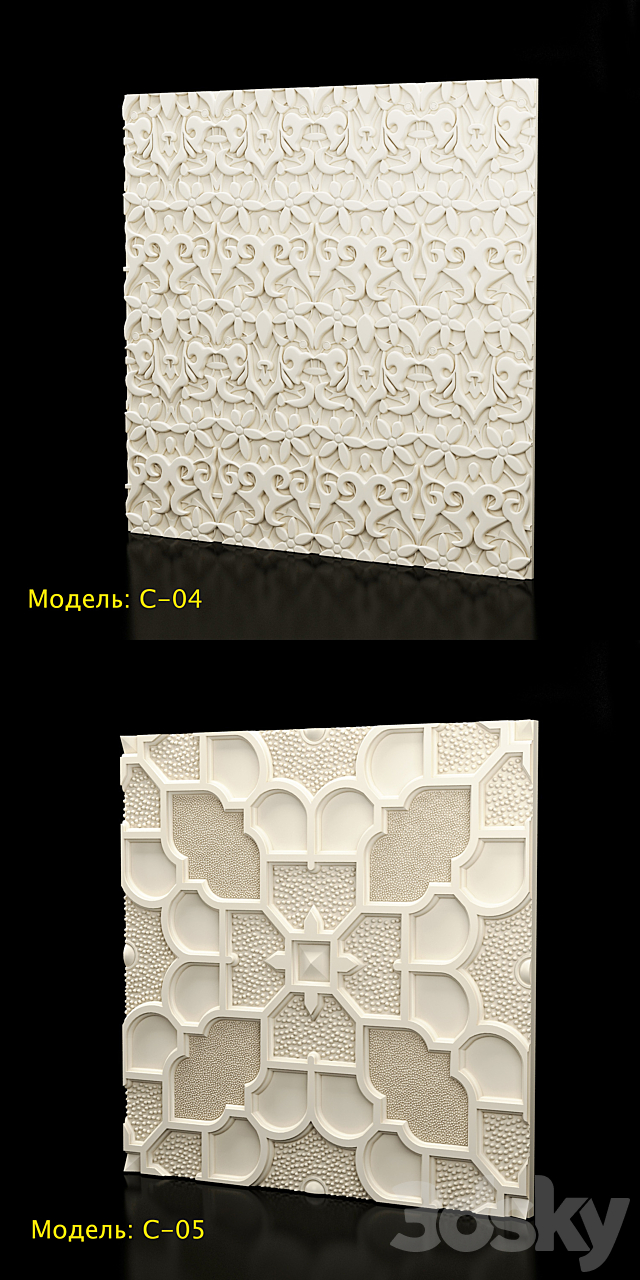 Wall panel 3ds Max - thumbnail 2