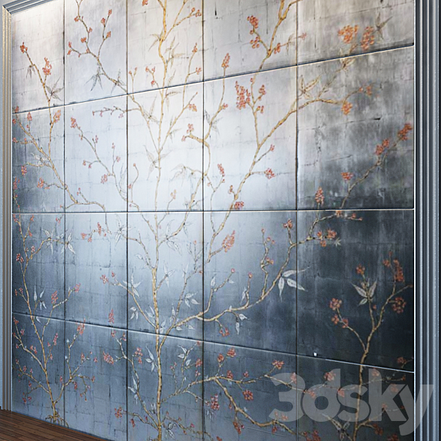 Wall panels Boiserie 3DS Max Model - thumbnail 2