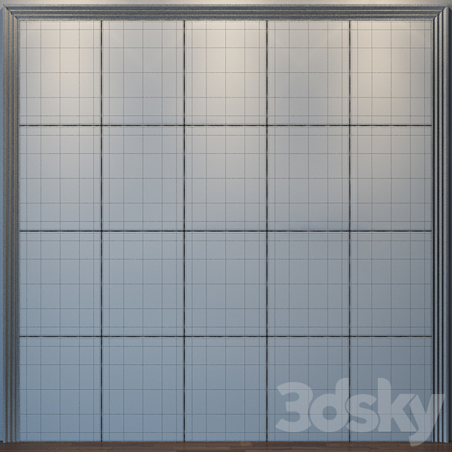 Wall panels Boiserie 3DS Max Model - thumbnail 3