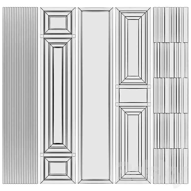 Wall panels (v1) 3DS Max Model - thumbnail 3