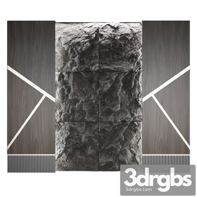 Wall Rock Panel N4 3dsmax Download - thumbnail 1