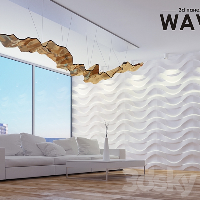 Wave – 3D panel 3DS Max Model - thumbnail 2