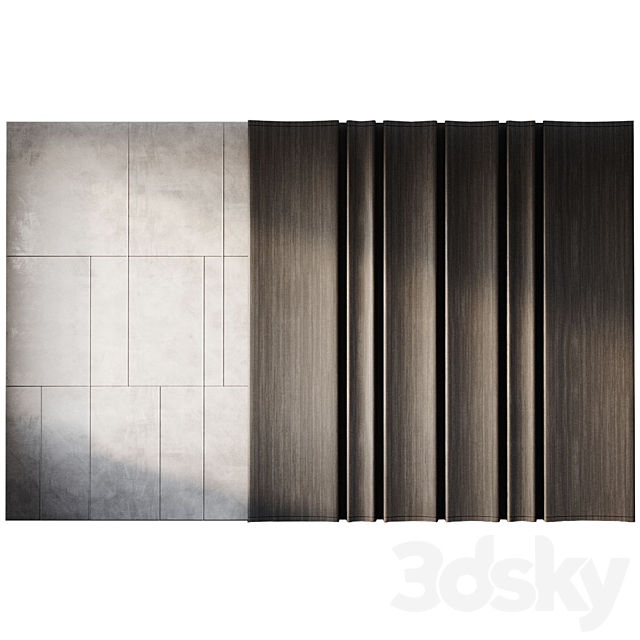 Wood Wall Panels 3 3DS Max Model - thumbnail 5