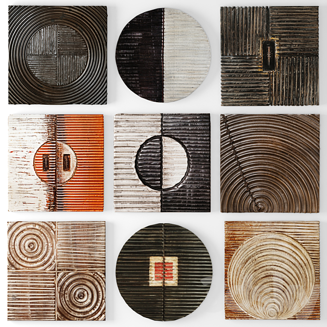 Wood Wall Sculpture by Kipley Meyer picture wooden picture wall decor wood carving abstraction set circle carved wall decor eco design 3ds Max - thumbnail 1