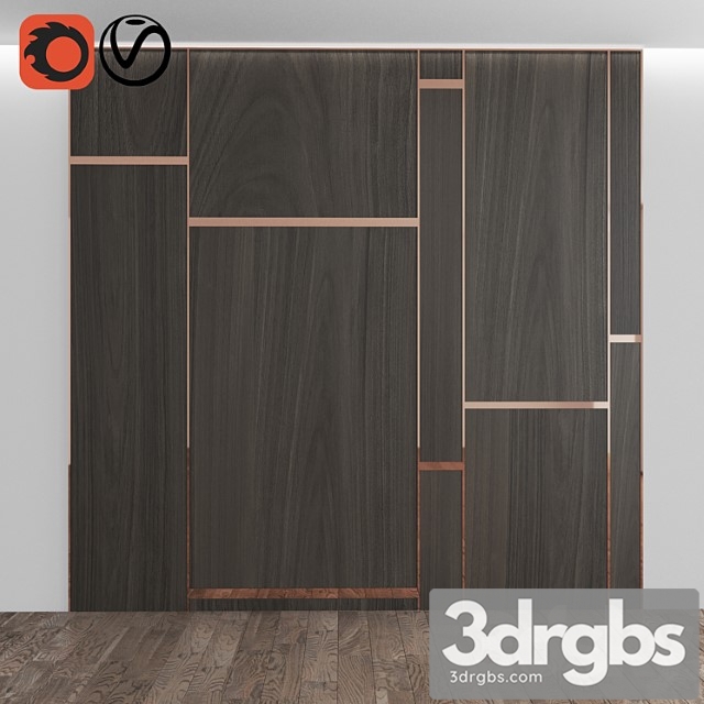 Wooden panel 1 3dsmax Download - thumbnail 1