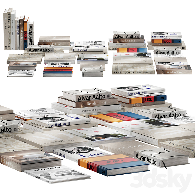 030 Decorative books set 01 neutral 00 3DS Max Model - thumbnail 2