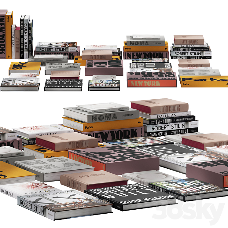 031 Decorative books set 02 diverse 00 3DS Max Model - thumbnail 2