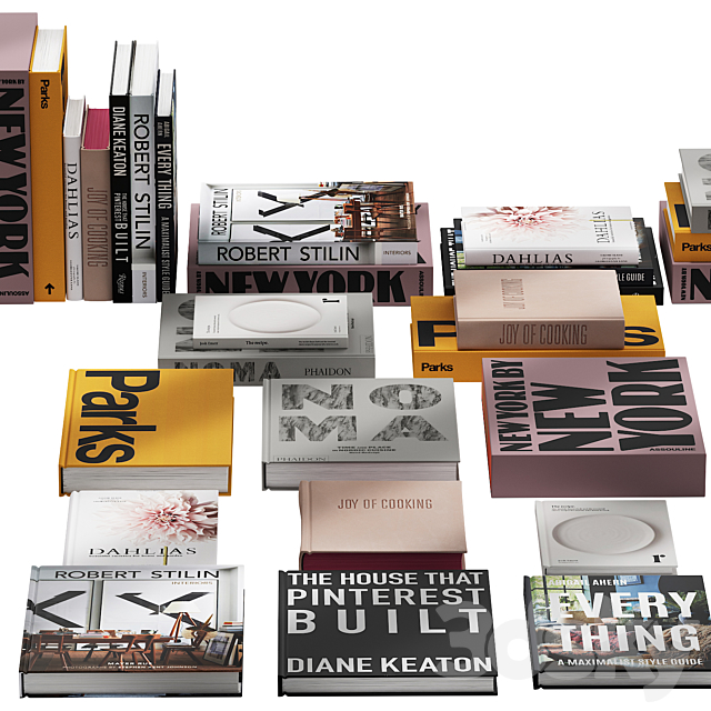 031 Decorative books set 02 diverse 00 3DSMax File - thumbnail 5