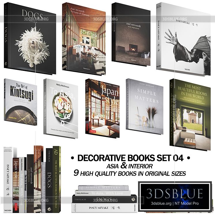 037_Decorative books set 04 Asia & Interior 00 3DS Max - thumbnail 3