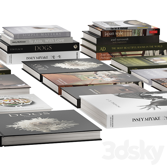 037_Decorative books set 04 Asia & Interior 00 3DSMax File - thumbnail 4