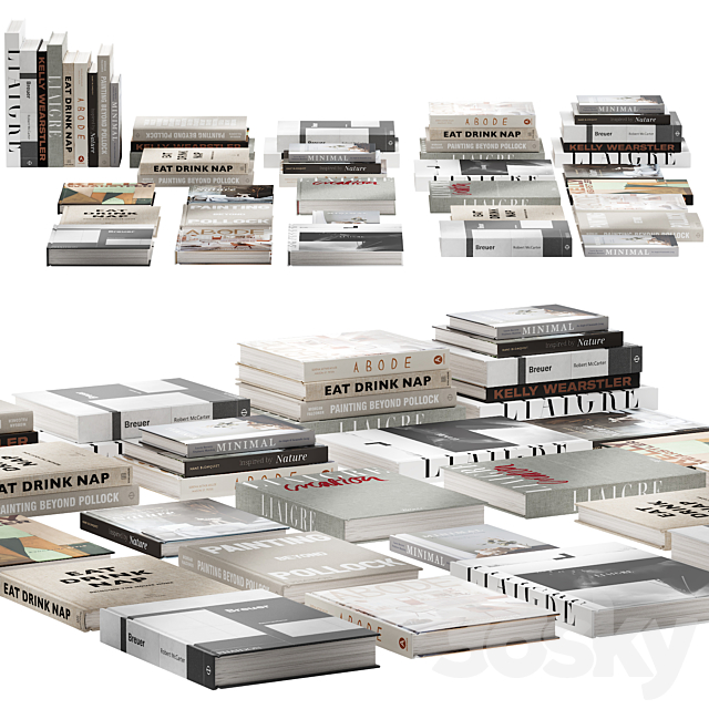 046_Decorative books set 05 neutral 02 3DSMax File - thumbnail 5