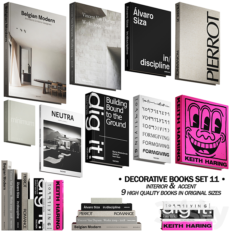 058_Decorative books set 11 neutral 03 3DS Max Model - thumbnail 1