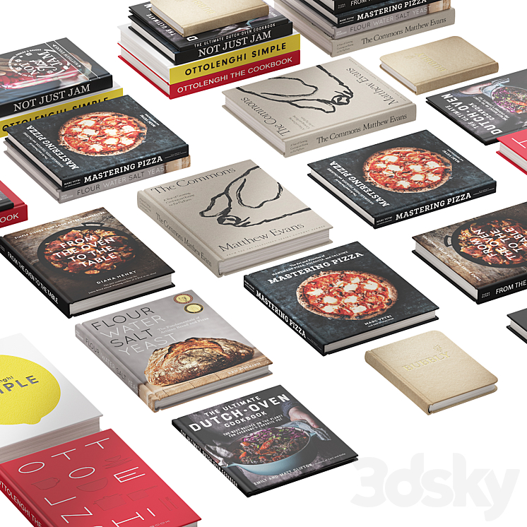 092 Decorative books set 14 Kitchen and Cooking 01 3DS Max - thumbnail 2