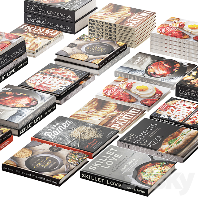 147 decorative books set 18 kitchen and cooking P04 3DSMax File - thumbnail 4