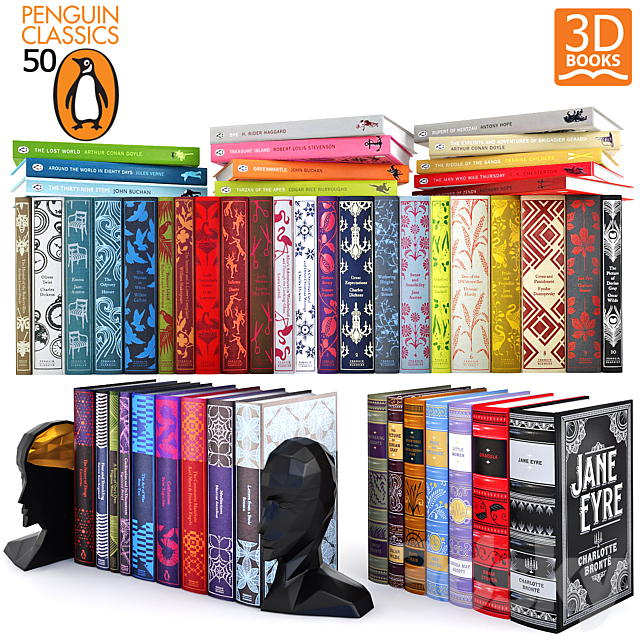 50 BOOKS penguin classics 3DS Max Model - thumbnail 1